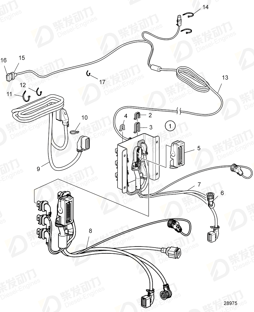 volvo penta Adapter 874666 Drawing